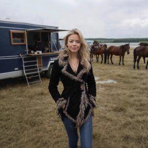 Womens Retro Suede Coat With Fur Collar And Lapel Jacket