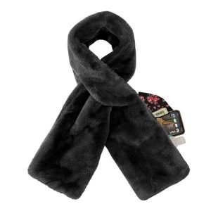 Ultra-Soft Faux Fur Pull-Through Scarf With Hidden Zipper Pocket