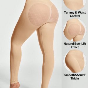 Women's Firm Control Full-Length Leggings - Butt-Lift & Tummy Thigh Contour