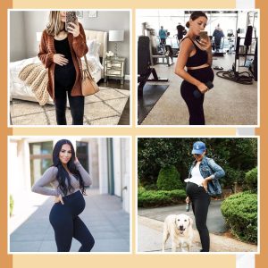 Fleece-lined Leggings Extra-thick Perfect For Autumn And Winter Wearsupports The Belly Without Feeling Tight