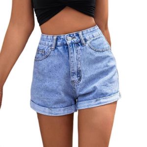 Loose Wide-leg Denim Shorts