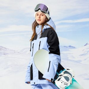 New Women's Color-blocked Ski Jacket For Single And Double Boards
