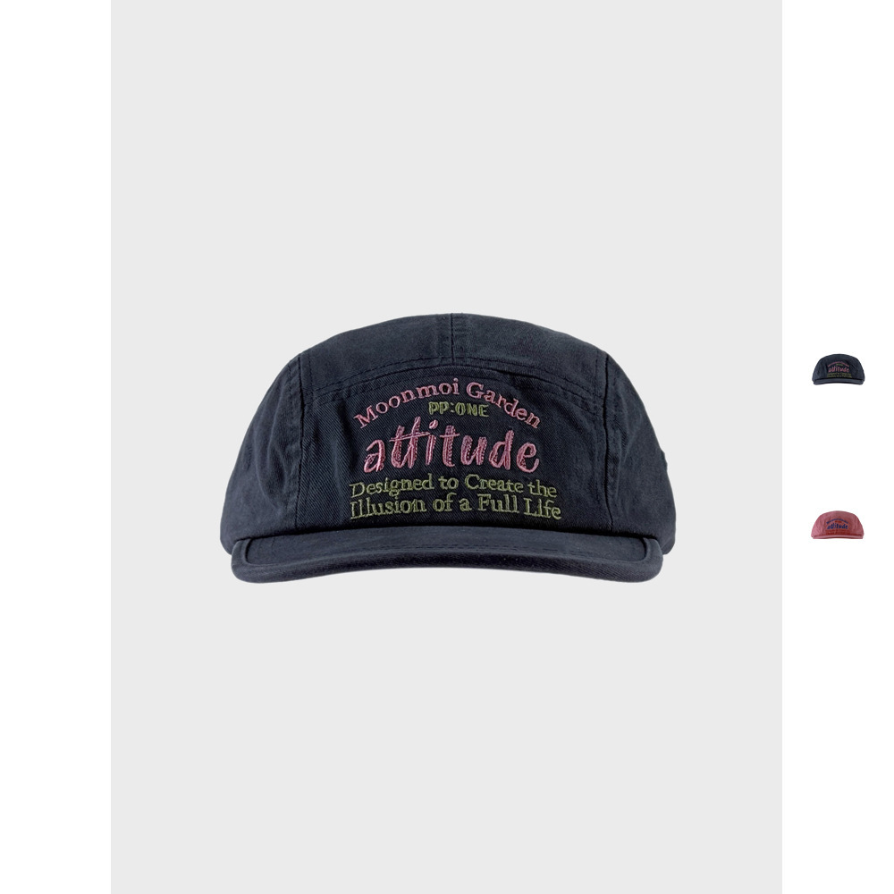 Retro Flat-brim Cap With A Niche Washed-letter Design - Image 3