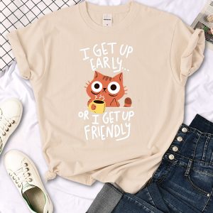 Womens Casual Crew-neck Printed All-match Short-sleeve Top