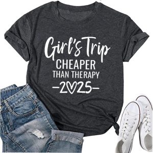 Womens Cotton T-Shirt With Printed Letters