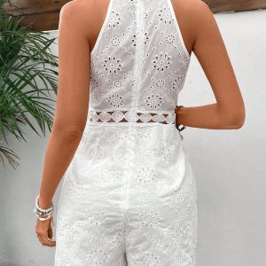 Hollow-out Lining Fashionable And Comfortable One-piece Shorts