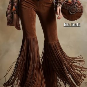 High-waisted, Figure-flattering Bohemian Style Wide-leg Pants