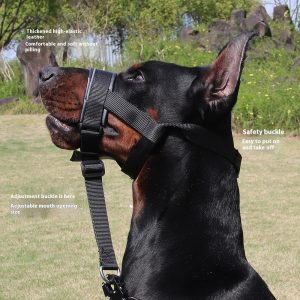 Traction Anti-biteanti-bark Mouth Traction Leather Adjustable Medium Large Dog Mouth Cover