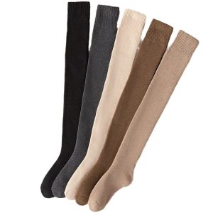 Womens Winter Fleece-lined Extra-thick Over-the-knee Thermal Socks