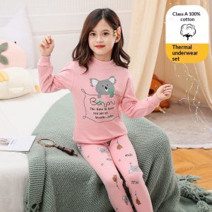 100 Cotton Underwear Set Autumn Tops And Pants Base-layer Shirts