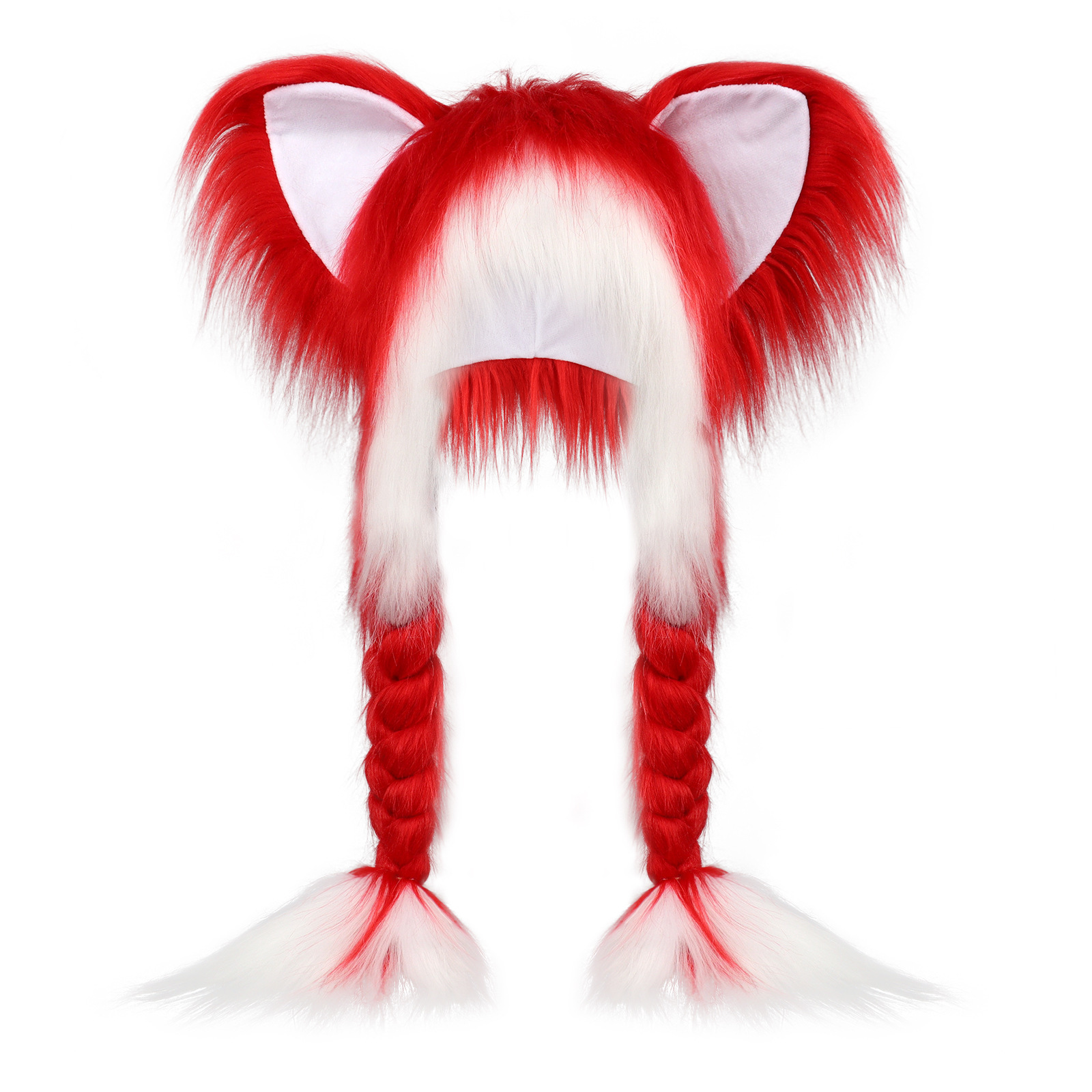 Plush 2D Cat-Ear Unisex Wig Cap - الصورة 4