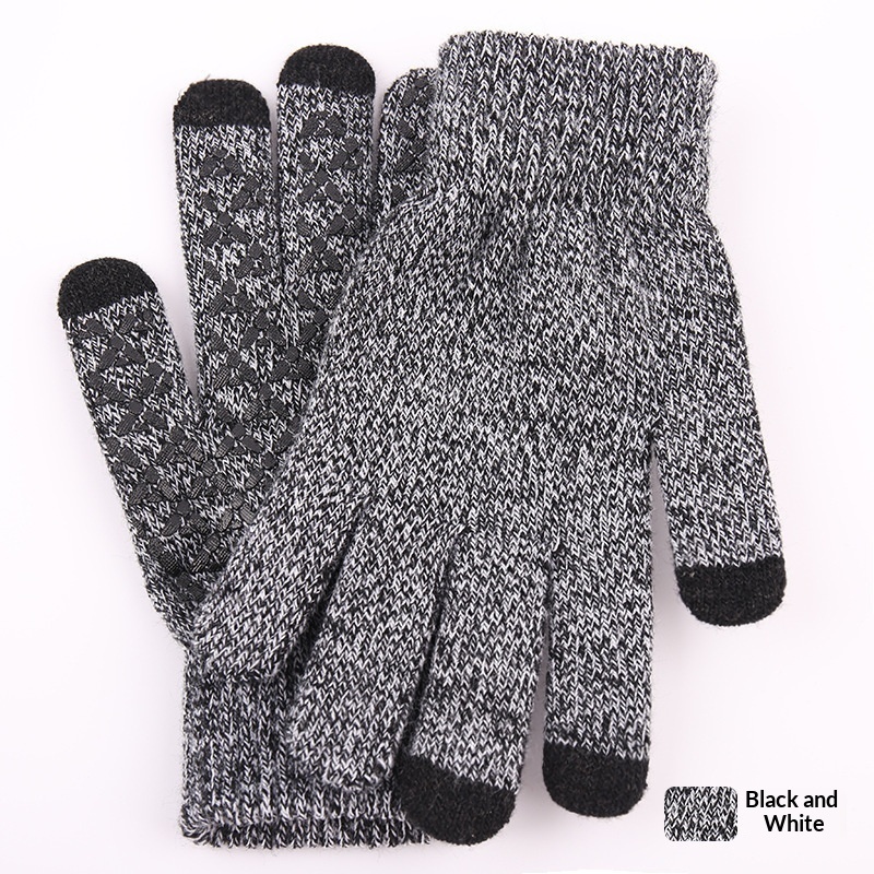 Knitted Winter Warm Touchscreen Gloves Made Of Wool - الصورة 5