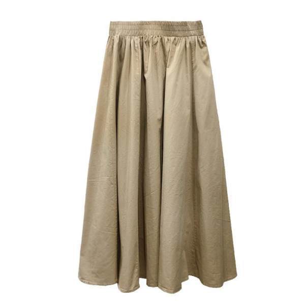 Womens Casual Solid Color Midi Skirt - Image 5