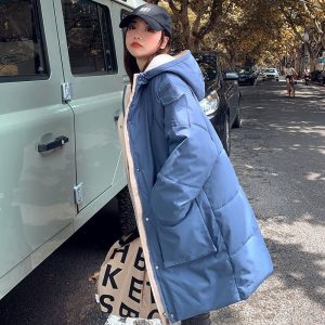 Plus-Size Womens Hooded Padded Workwear Cotton Jacket For Warmth