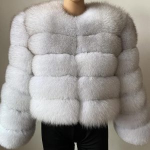 Faux Fox-fur Patchwork Thickened Warm Fur Coat