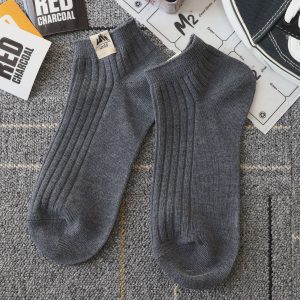 Mens Autumn Winter Thermal Cotton Breathable Socks With Odor-Resistant Properties