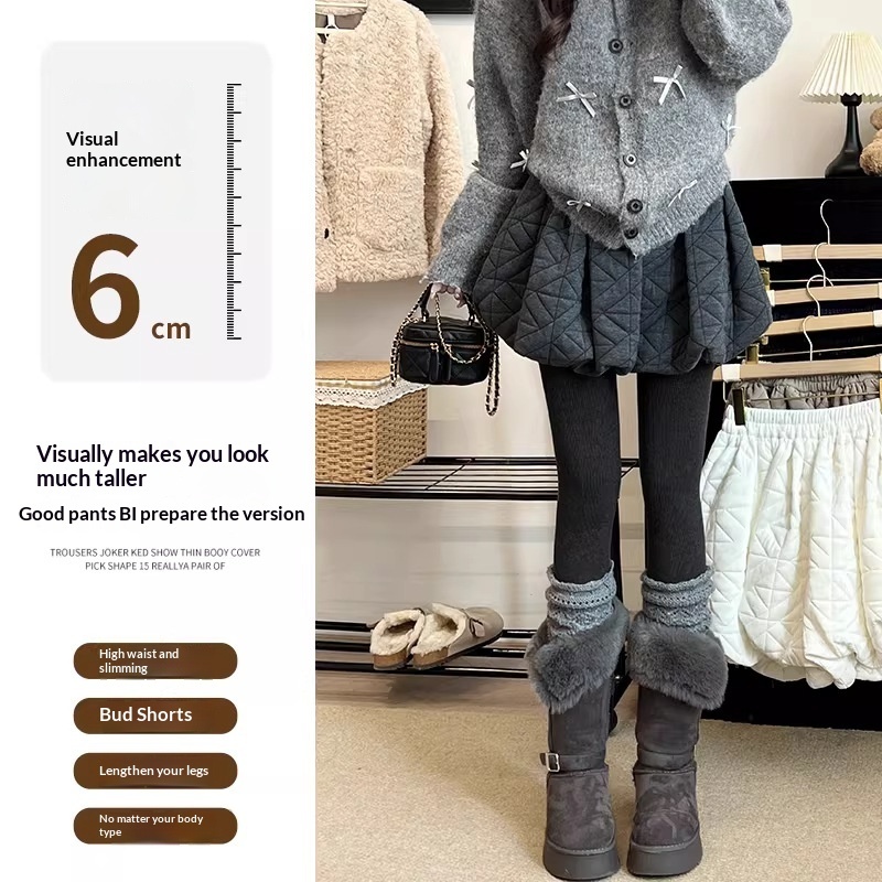 Sophisticated Textured Houndstooth Bloom Casual Pants - الصورة 4