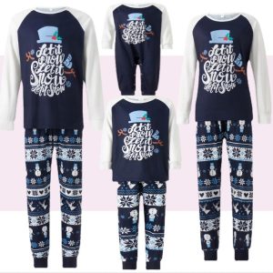 New Year Parent-child Outfits Autumn Wear For Family Of Three Or Four Long-sleeve Christmas Home Clothes