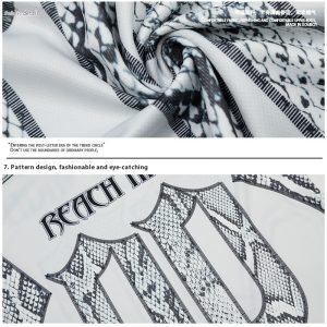 Snake Scale Design Mesh Jersey Short Sleeve T-shirt Loose