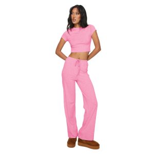 Stylish Casual Two-piece Set In Brushed Milk Silk