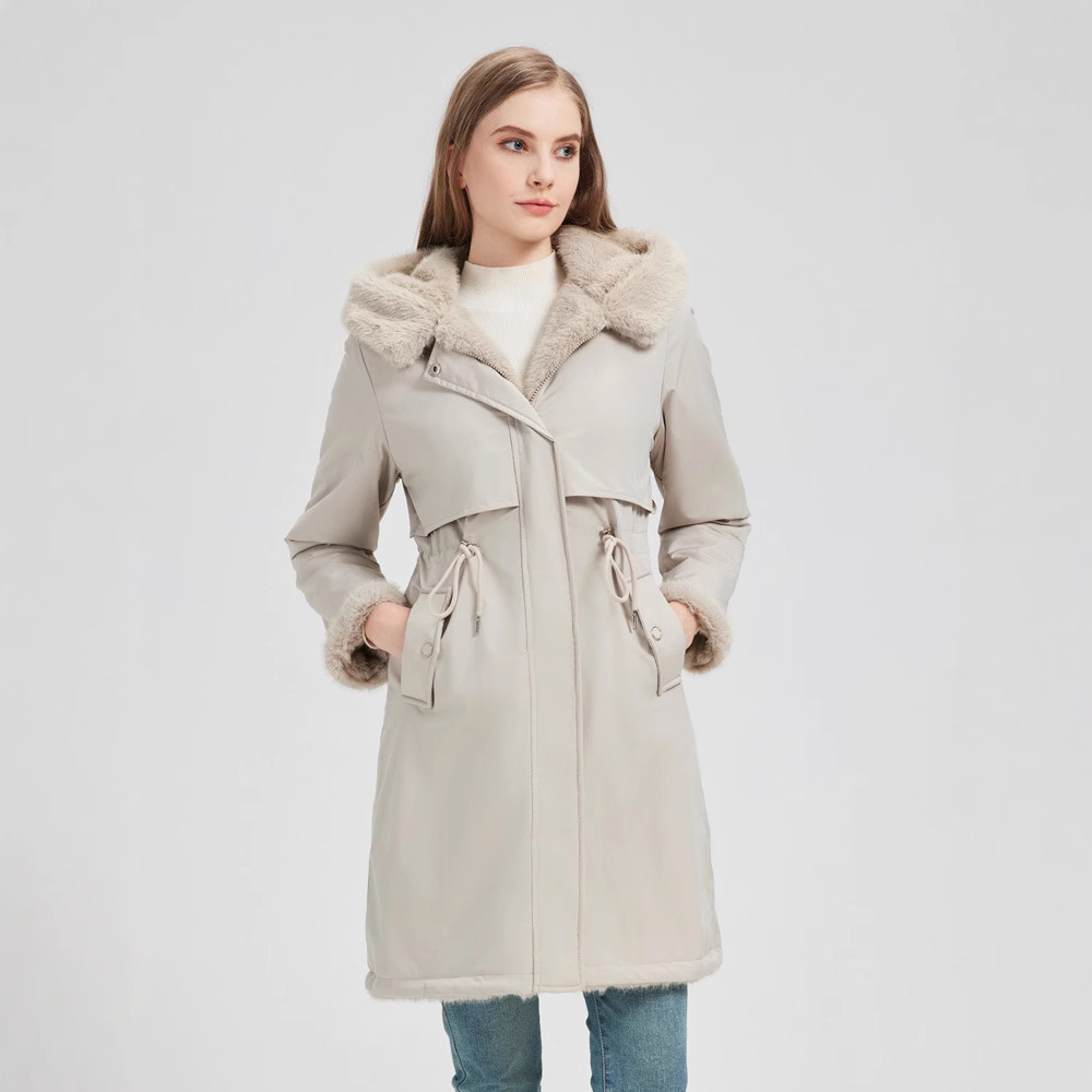 Mid-length Cotton Coat That Can Be Worn On Either Side For Extra Warmth