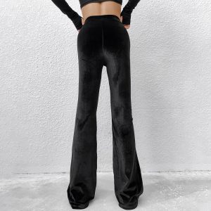 High-waisted Slimming Comfortable Flare Velvet Casual Pants
