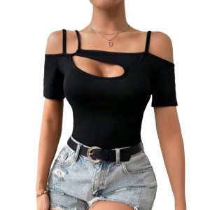 Womens Minimalist Sexy Off-shoulder Camisole Top