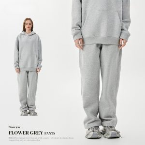 American-style Trendy Brand Fleece-lined Extra-thick Hoodie And Sweatpants Tracksuit Set