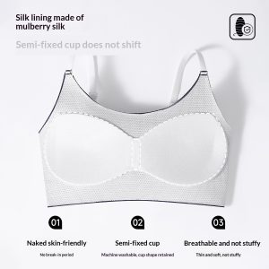 Bra For Developing Girls Wireless Thin Breathable Semi Fitted Sports Vest