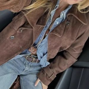 Womens Fashion Casual Mid Length Trench Coat Chic And Relaxed Fit Wool Outerwear