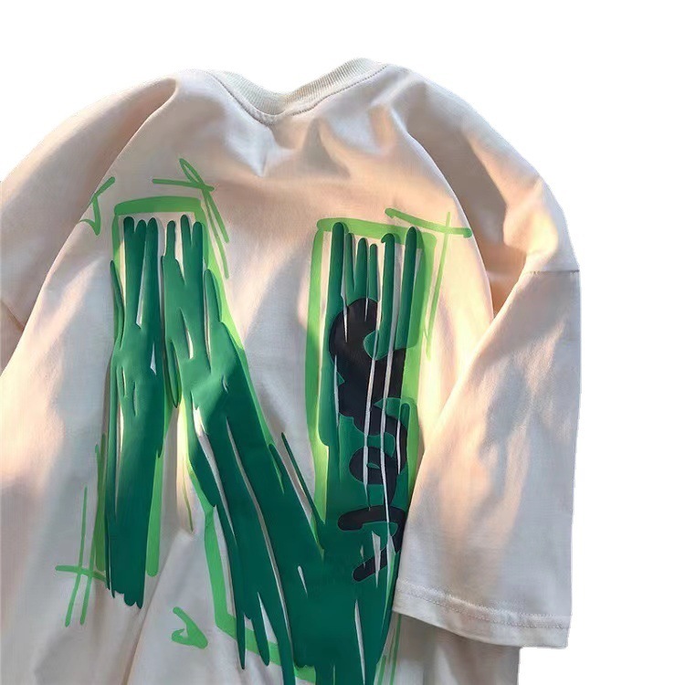 Womens Loose-fitting Crew-neck Short-sleeve Top - الصورة 5