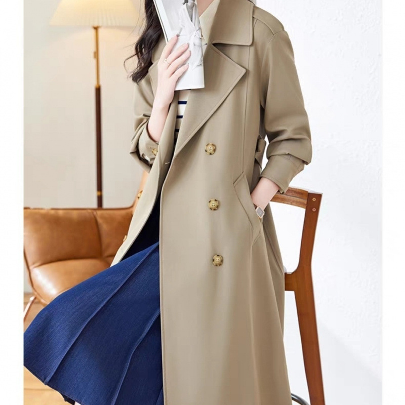 New Autumn Mid-Length Trench Coat For Women - الصورة 4