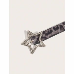 Creative Women's Star Rivet Metal Eyelet PU Belt