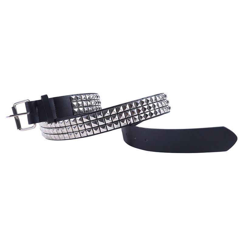 Hollow Rivet Belt PU Waistband Temperament Men And Women - الصورة 2