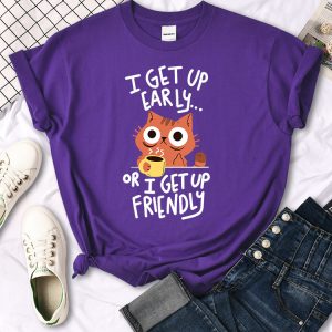 Womens Casual Crew-neck Printed All-match Short-sleeve Top