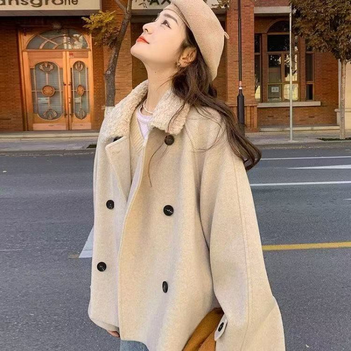 Short Wool Coat For Petite Women - الصورة 5