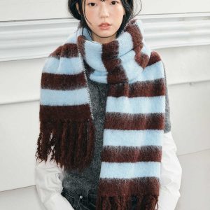 New Winter Warm Striped Scarf