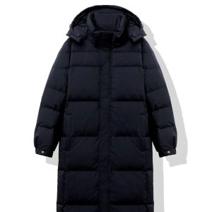 Mid-length Couple Men's And Women's Winter Down Hooded Jacket