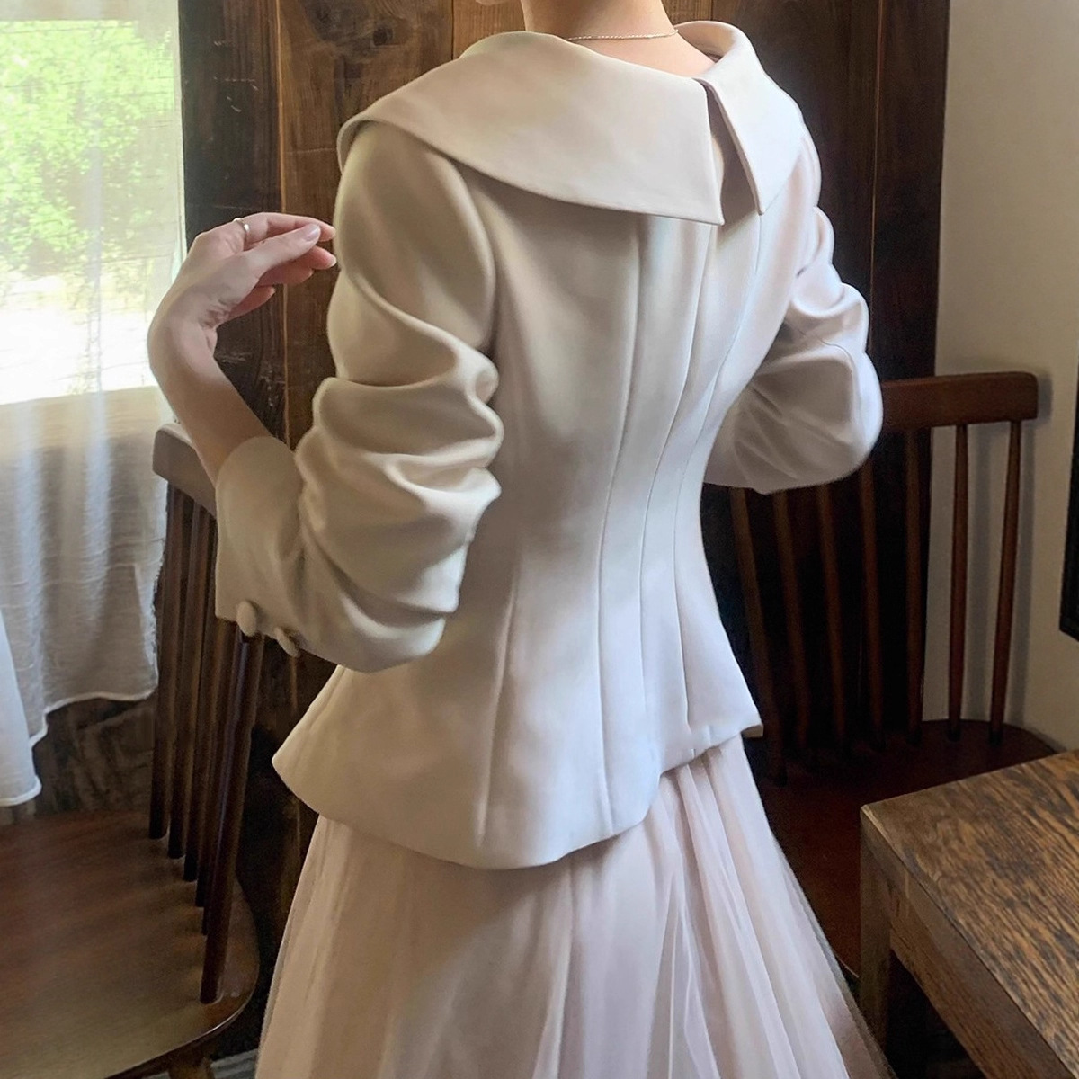 Korean-style Elegant Waist-cinching Figure-flattering Double-breasted Blazer - الصورة 4