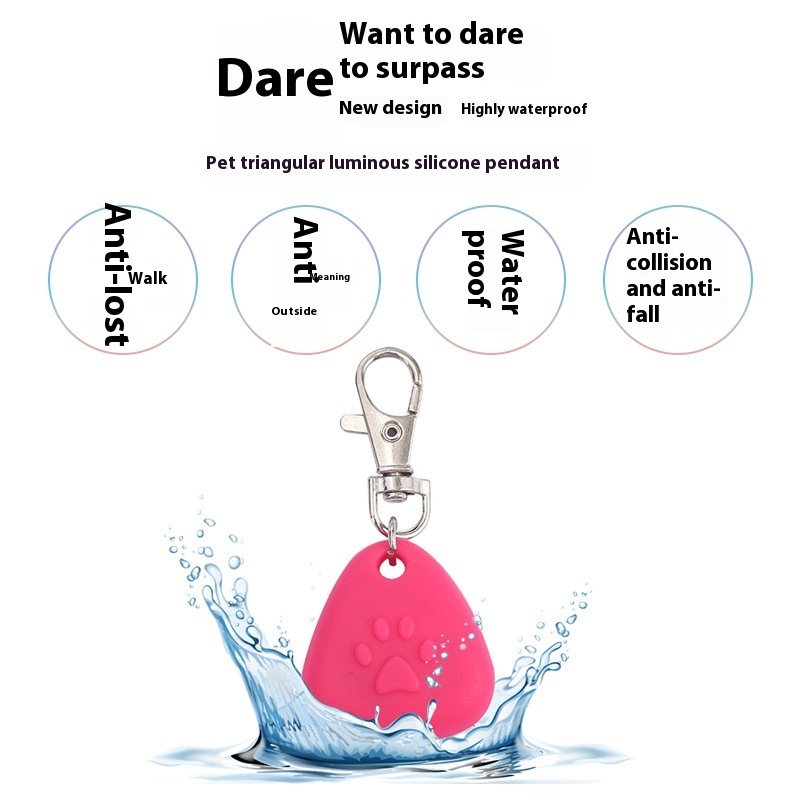 Silicone Triangle Pendant Light-emitting Pendant Pet Supplies Ornaments - Image 3