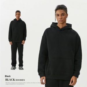 American-style Trendy Brand Fleece-lined Extra-thick Hoodie And Sweatpants Tracksuit Set