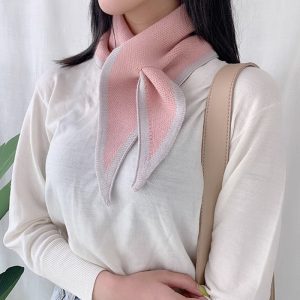Womens Sweet Mini Triangle Neck Warmer For Winter Cozy Neck ScarfNeckerchief