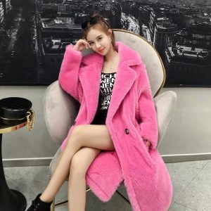 Womens Long Cashmere-Like Coat