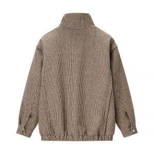 Casual Plaid Pilot Jacket Jacket For Women