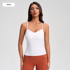 Womens Yoga Tank Top With Thin Straps For A Beautiful Back Base Layer