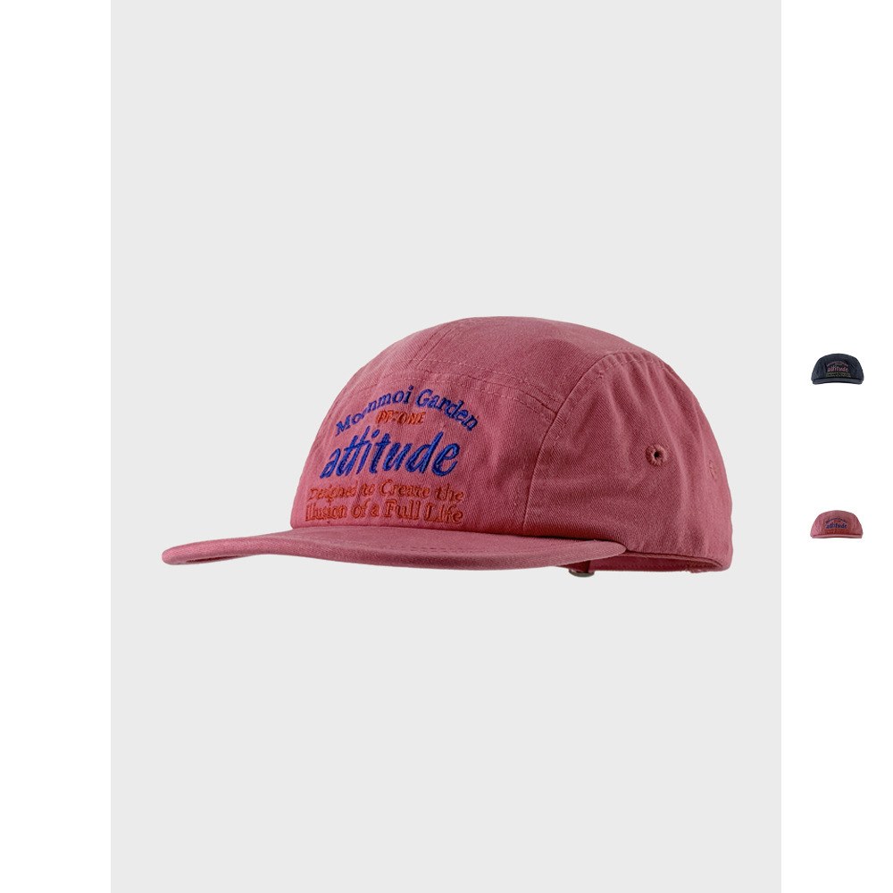 Retro Flat-brim Cap With A Niche Washed-letter Design - Image 4