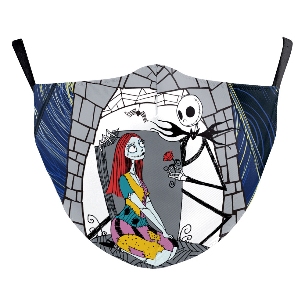 Milk Silk Double-layer Halloween Digital Printing Mask - الصورة 7