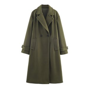Womens Loose Elegant And Minimalist Long Coat
