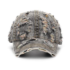 Ripped-line Letter Sun Hat Casual And Versatile