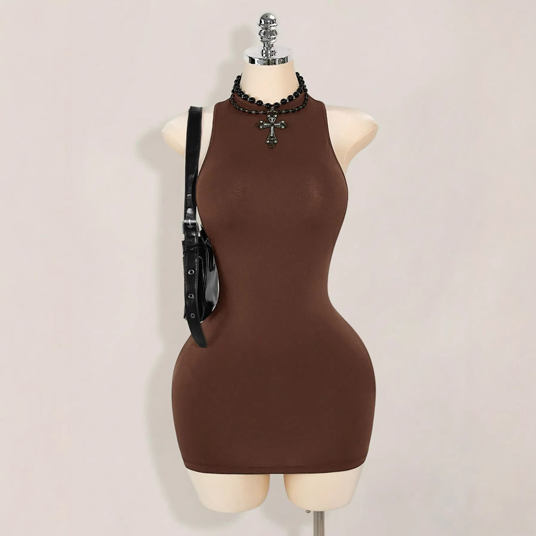 Sheer Low-cut Backless Hip-hugging Dress - الصورة 3